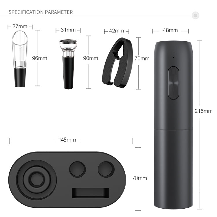 Elektrische Kurkentrekker - Wijnopener - Set met Wijn Accessoires